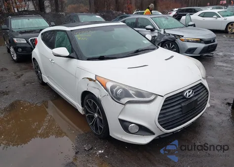 2013 Hyundai Veloster Turbo W/Blue из США, поврежденный, VIN KMHTC6AE0DU180267